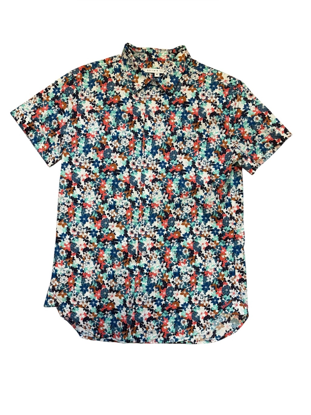 Parke And Ronen Men’s Casual Floral Button Down Size Medium